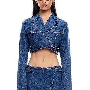 Lioness Anya Cropped Denim Top